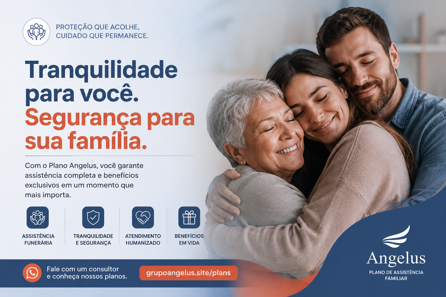 Plano Angelus - Acolhimento e Proteção para a sua familia
